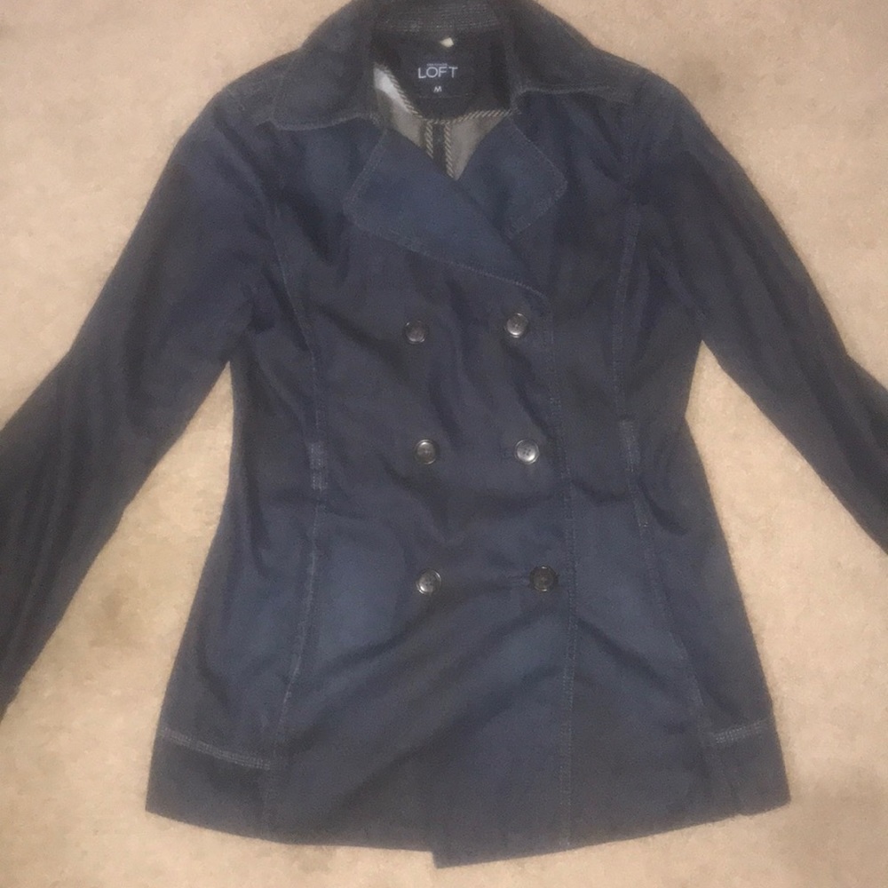 AT Loft Denim Sailors Peacoat/Jacket Sz Medium